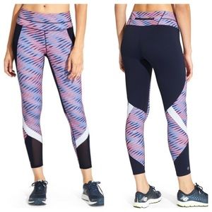 Athleta Electra Sonar 7/8 printed leggings tight